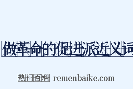 做革命的促进派近义词是什么意思的图片